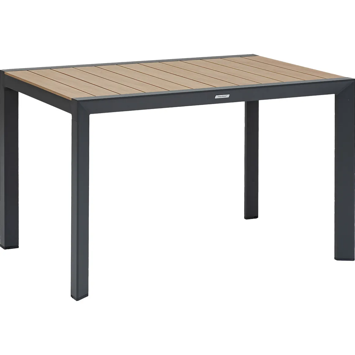 Ensemble table de jardin ÉVASION + 4 chaises empilables ESSENTIA Graphite