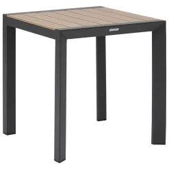Ensemble table de jardin ÉVASION Honey & Graphite + 2 chaises empilables ESSENTIA