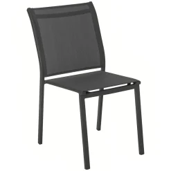 Ensemble table de jardin ÉVASION + 6 chaises empilables ESSENTIA Graphite