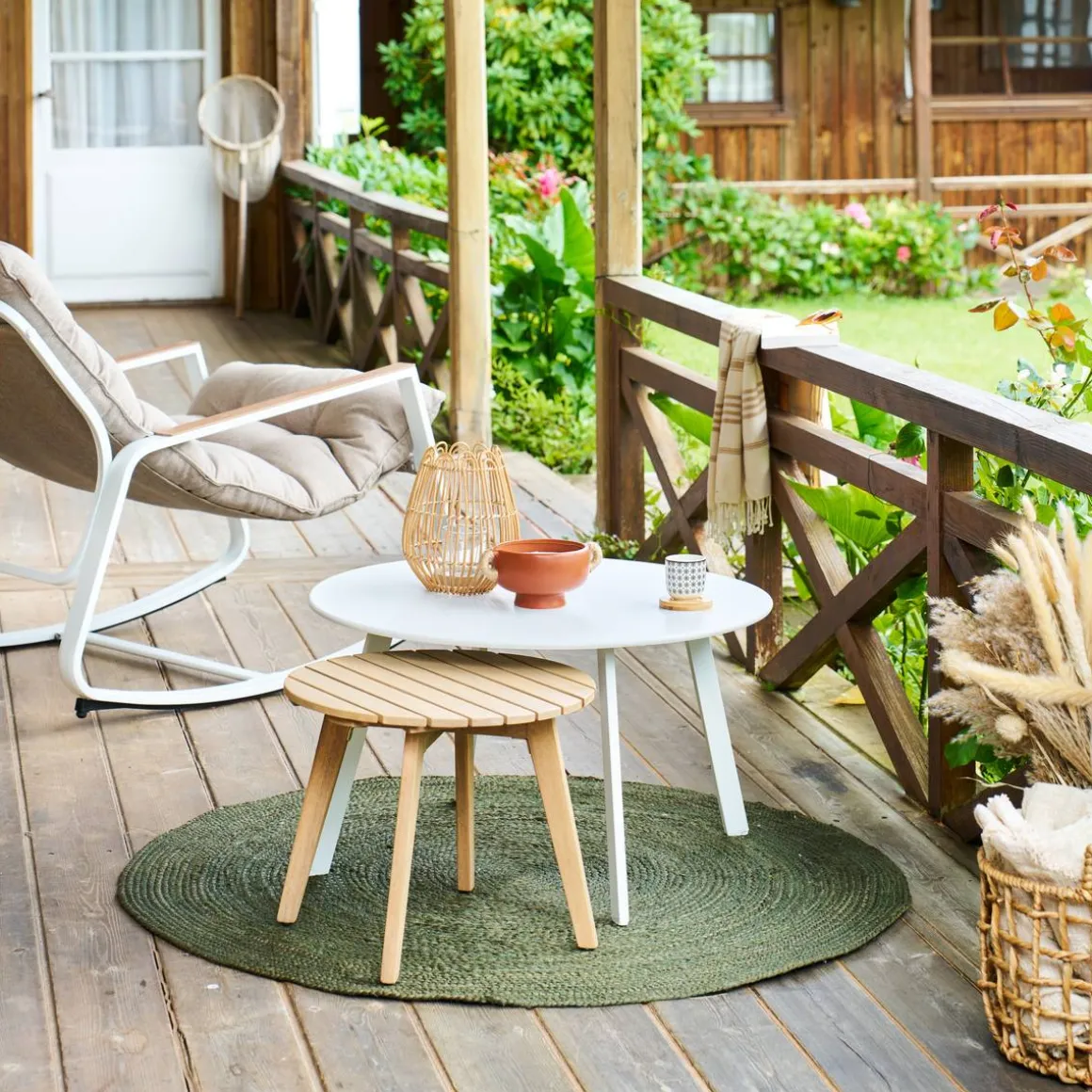 Fauteuil à bascule FELINIO Taupe