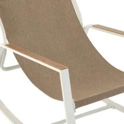 Fauteuil à bascule FELINIO Taupe