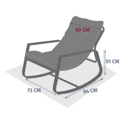 Fauteuil à bascule FELINIO Vert Laurier