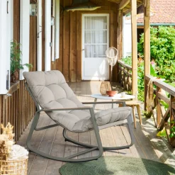 Fauteuil à bascule FELINIO Vert Laurier