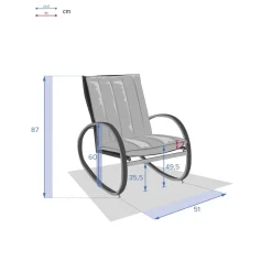 Fauteuil à bascule NEVADA Graphite