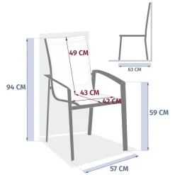 Fauteuil de jardin AXANT Lin / Vert laurier