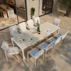 Fauteuil de jardin empilable DIESE Ivoire & Argile
