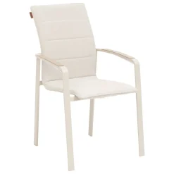 Fauteuil de jardin empilable DIESE Ivoire & Argile