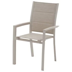 Fauteuil de jardin empilable ALLURE Beige & Avoine
