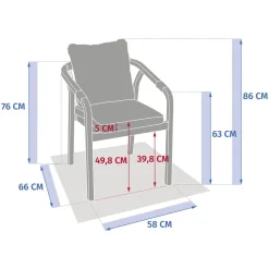 Fauteuil de jardin empilable PAPOUASIE Vert laurier / Acacia