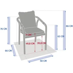 Fauteuil de jardin empilable PAPOUASIE Acajou / Acacia