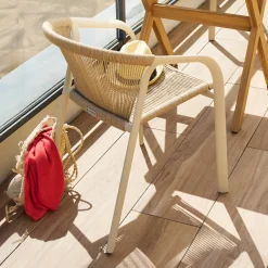 Fauteuil de jardin empilable RIU Argile & Beige