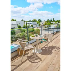 Fauteuil de jardin empilable RIU Argile & Beige