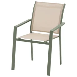Fauteuil de jardin empilable ESSENTIA Lin / Vert laurier