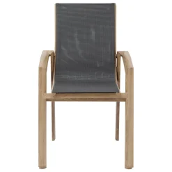 Fauteuil de jardin empilable AXANT Gris poivre / Honey