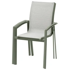 Fauteuil de jardin empilable AXANT Vert olive / Vert laurier