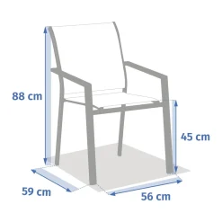 Fauteuil de jardin empilable ESSENTIA Noisette / Café