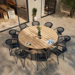 Fauteuil de jardin empilable RIU Anthracite & Graphite