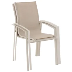 Fauteuil de jardin empilable AXANT Lin / Argile