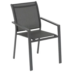 Fauteuil de jardin empilable ESSENTIA Anthracite / Graphite