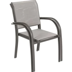 Fauteuil de jardin empilable PIAZZA Noisette & Tonka