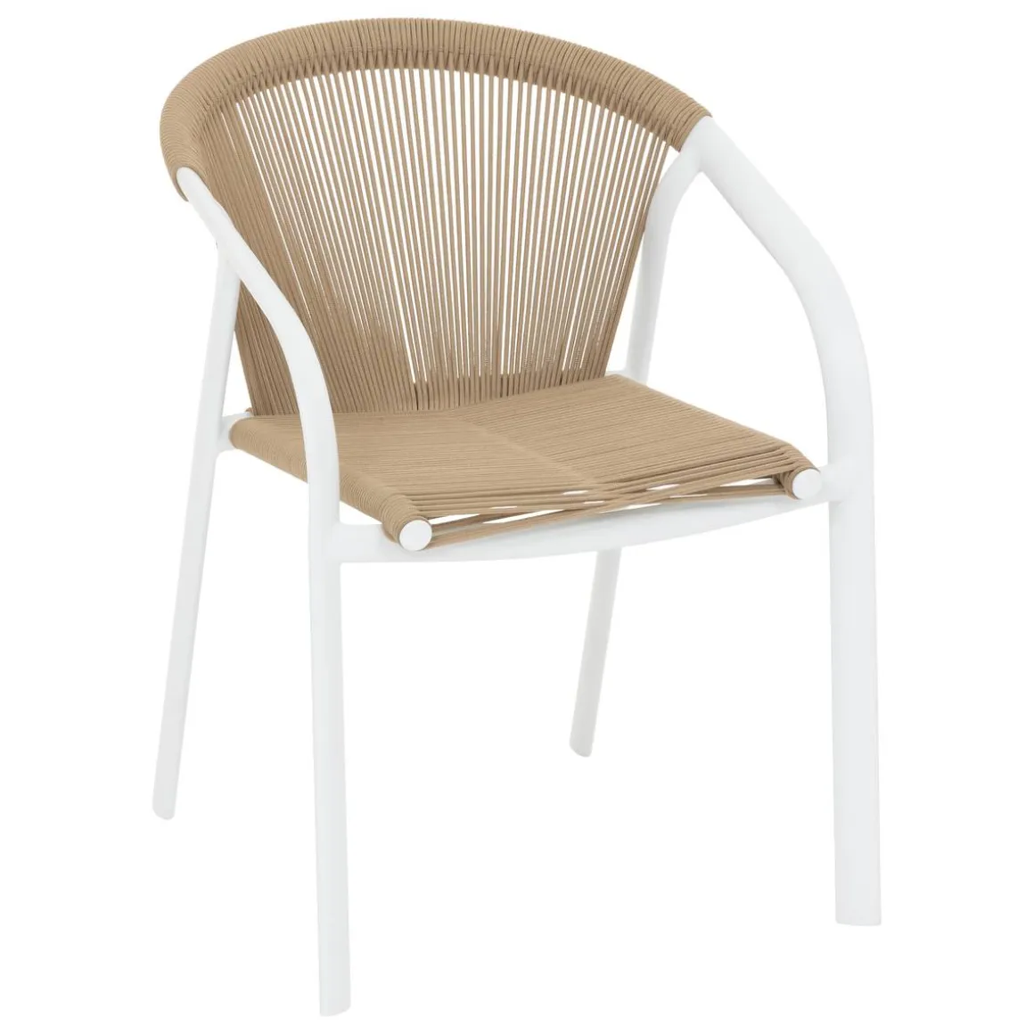 Fauteuil de jardin empilable RIU Miel & Blanc