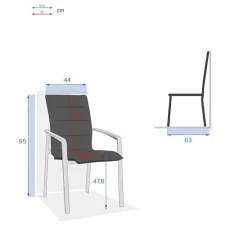 Fauteuil de jardin empilable DIESE Mocha & Praline