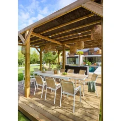 Fauteuil de jardin empilable ESSENTIA Lin / Blanc