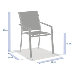 Fauteuil de jardin ESSENTIA Argile