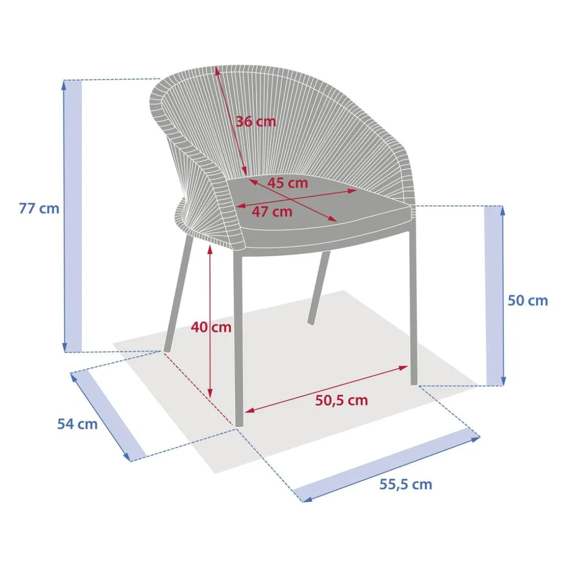 Fauteuil de jardin ORYON Café