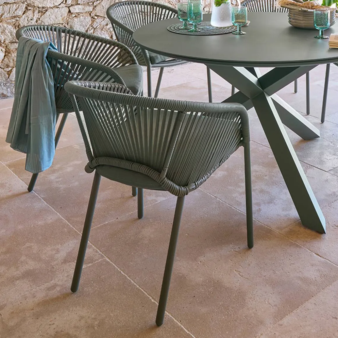 Fauteuil de jardin ORYON Vert laurier