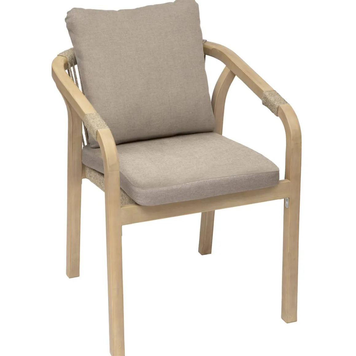 Fauteuil de jardin PAPOUASIE Taupe & Acacia