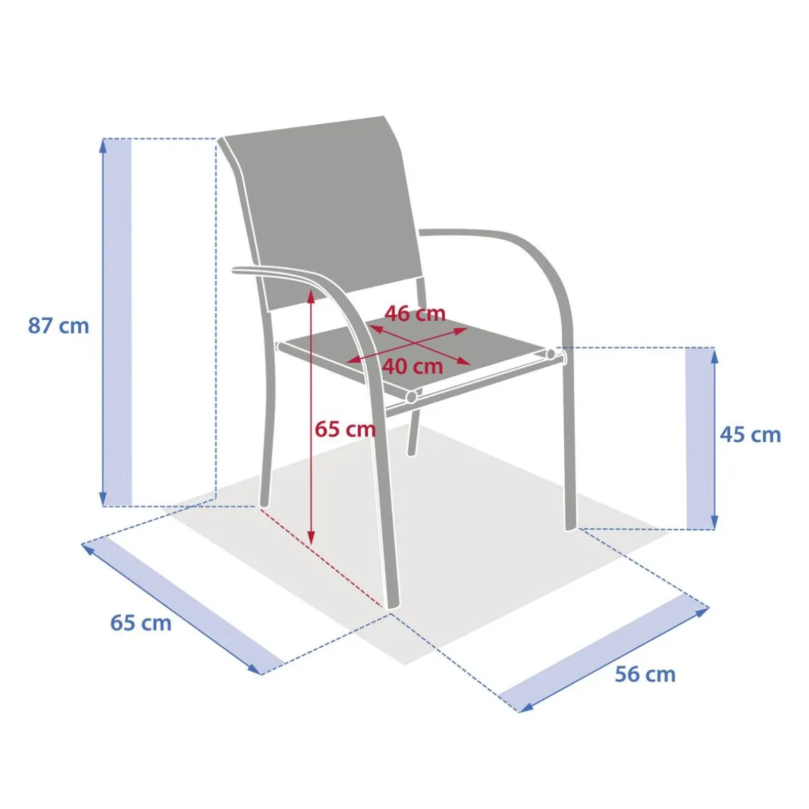 Fauteuil de jardin PIAZZA Noisette / Café