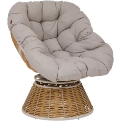 Fauteuil de jardin rotatif NYMELY Beige