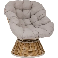 Fauteuil de jardin rotatif NYMELY Beige