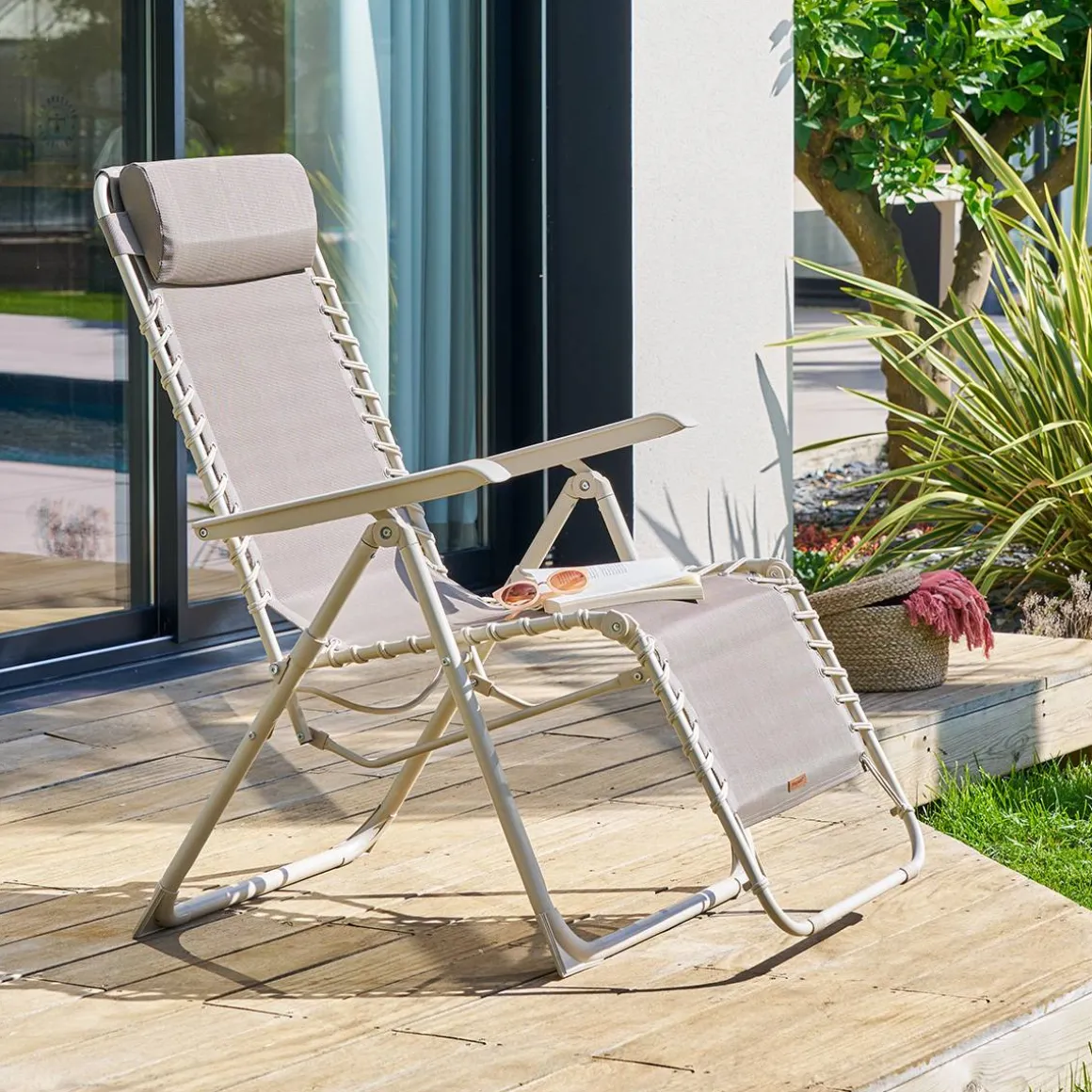 Fauteuil de jardin SILOS Beige lin