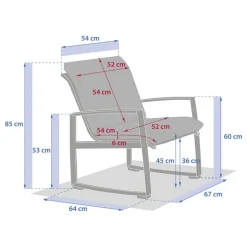 Fauteuil de salon de jardin BOREANE Café
