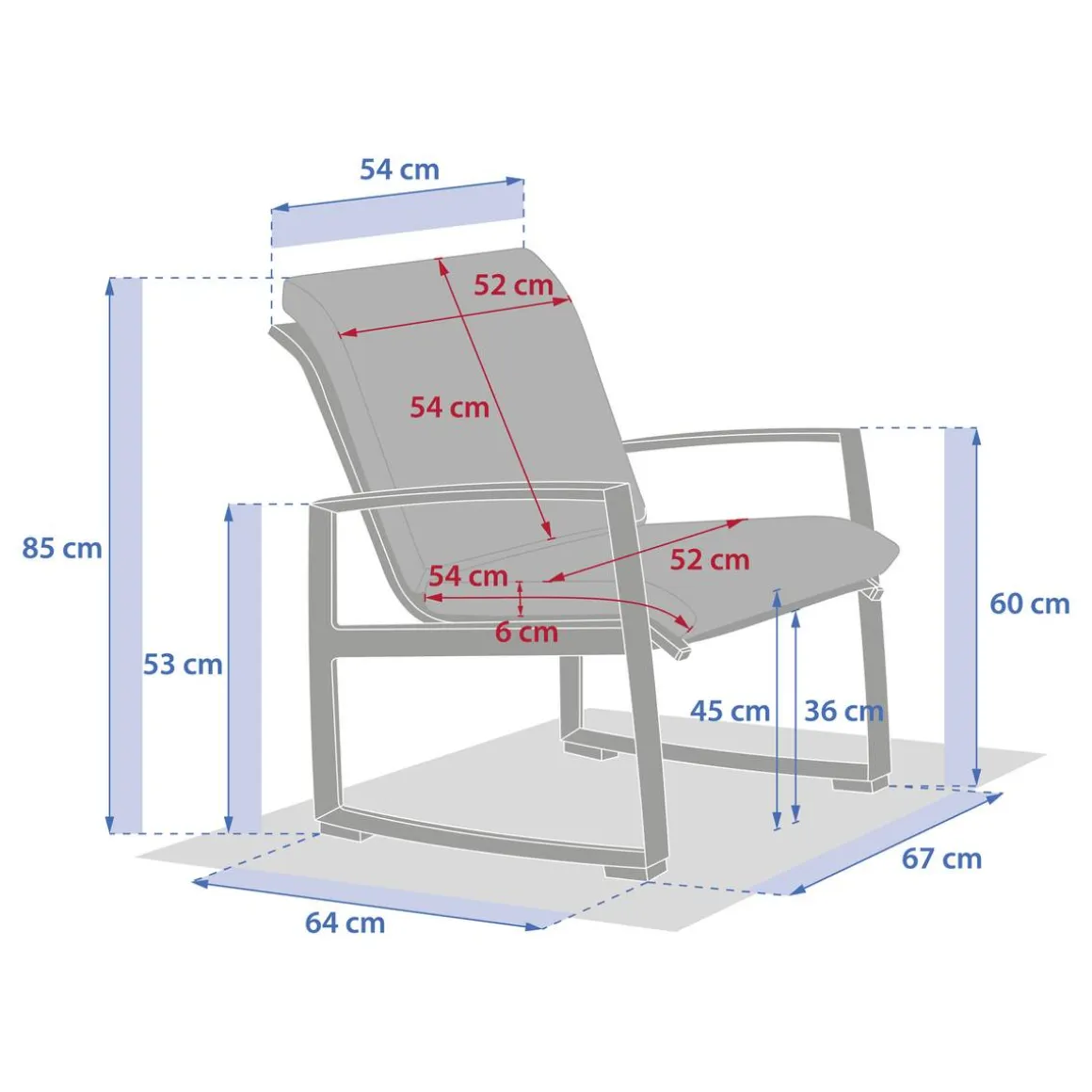 Fauteuil de salon de jardin BOREANE Café