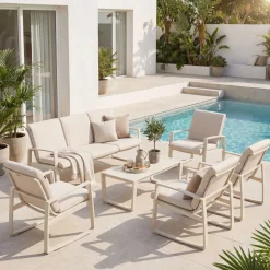 Fauteuil de salon de jardin BOREANE Argile