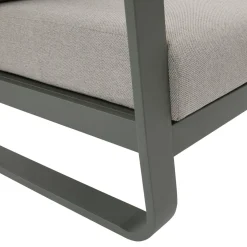 Fauteuil de salon de jardin DOMILLY Beige / Vert laurier