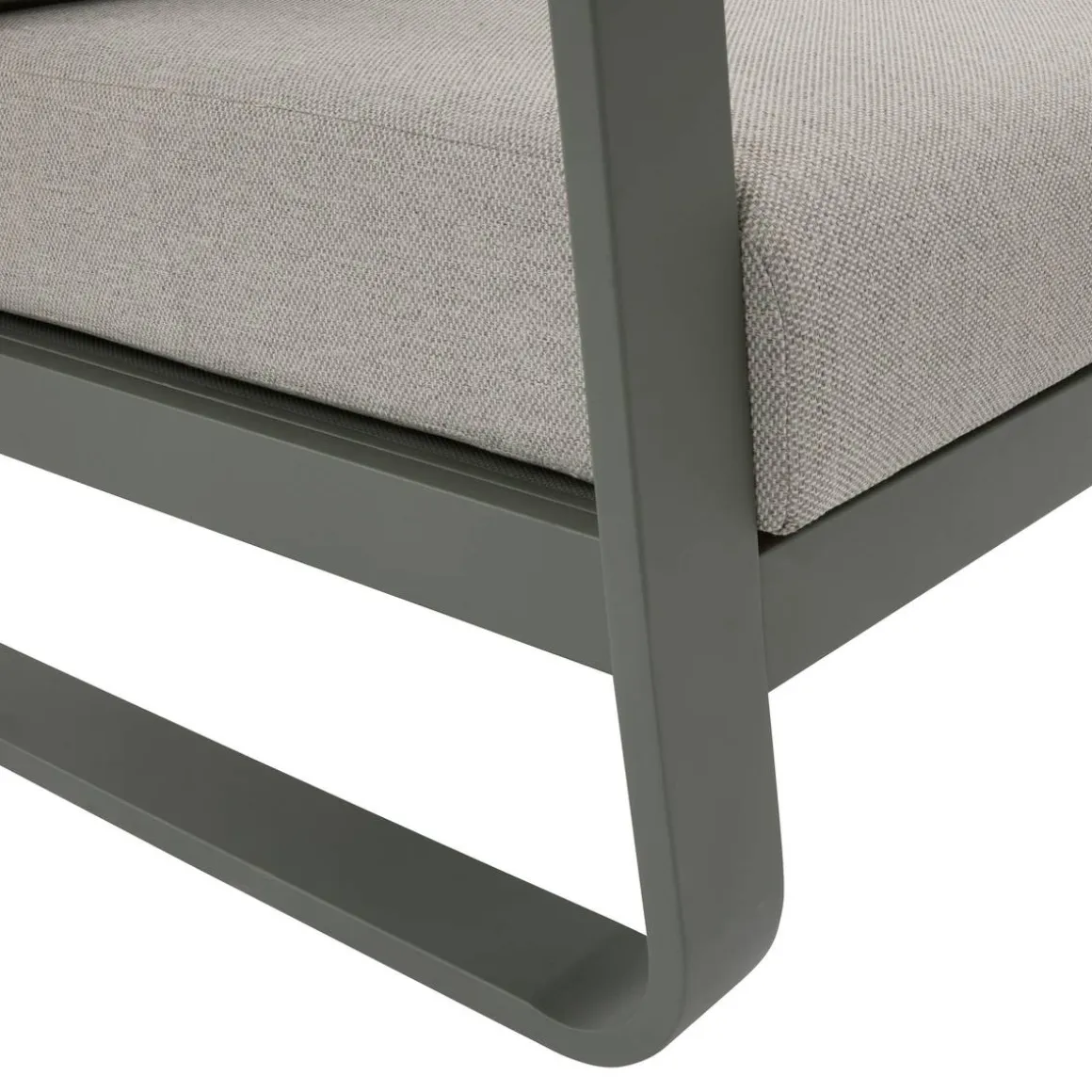 Fauteuil de salon de jardin DOMILLY Beige / Vert laurier