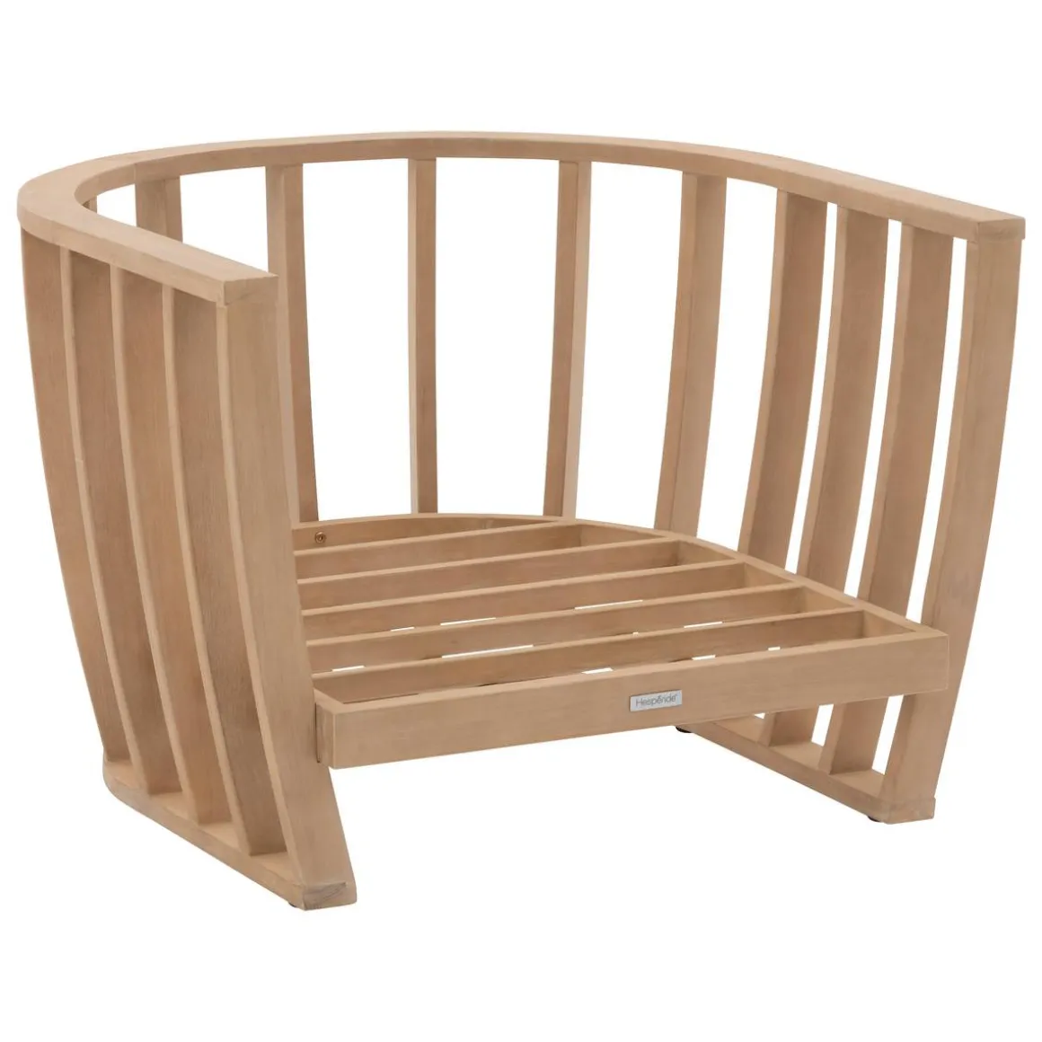 Fauteuil de salon de jardin LEMINDO Eucalyptus & Beige