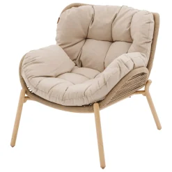 Fauteuil de salon de jardin MELOANE Beige