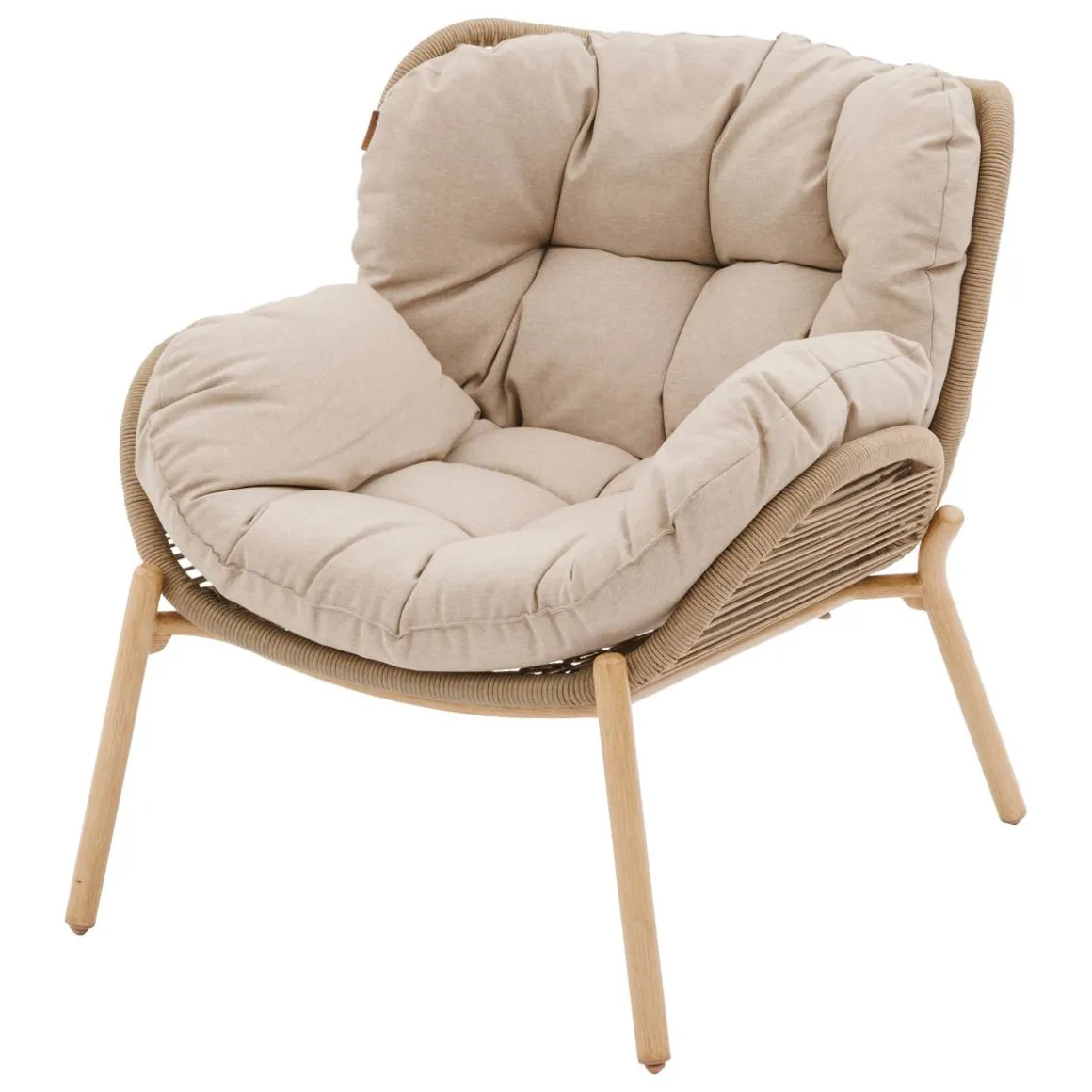 Fauteuil de salon de jardin MELOANE Beige