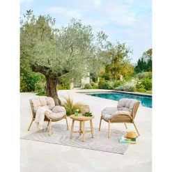 Fauteuil de salon de jardin MELOANE Beige