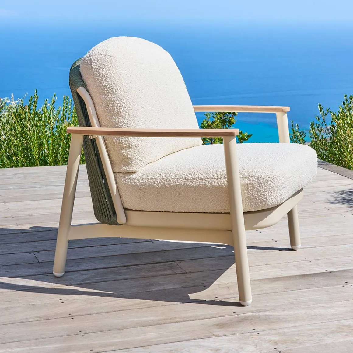 Fauteuil de salon de jardin MYLORE Argile