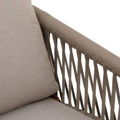 Fauteuil de salon de jardin ORIENGO Taupe & Blanc