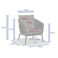 Fauteuil de salon de jardin ORISSA Vert olive