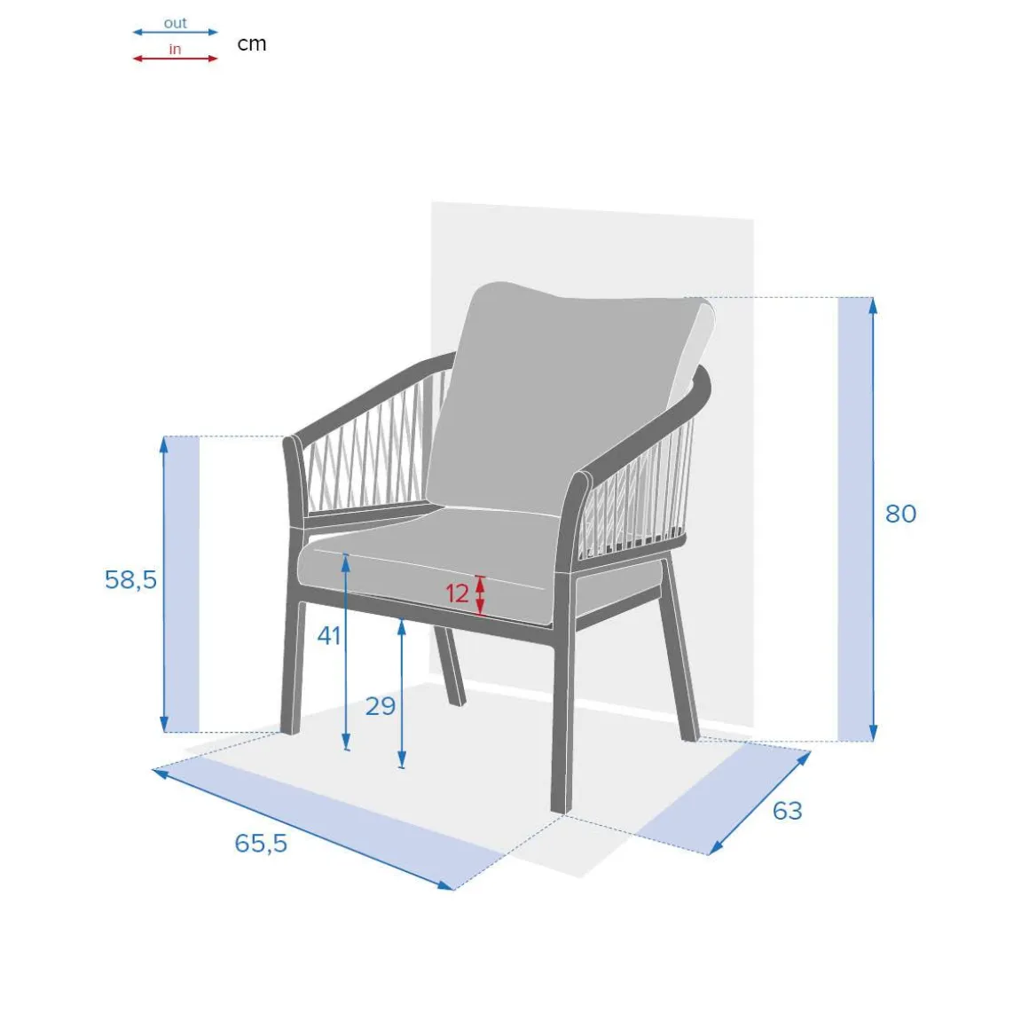 Fauteuil de salon de jardin ORIENGO Anthracite & Graphite