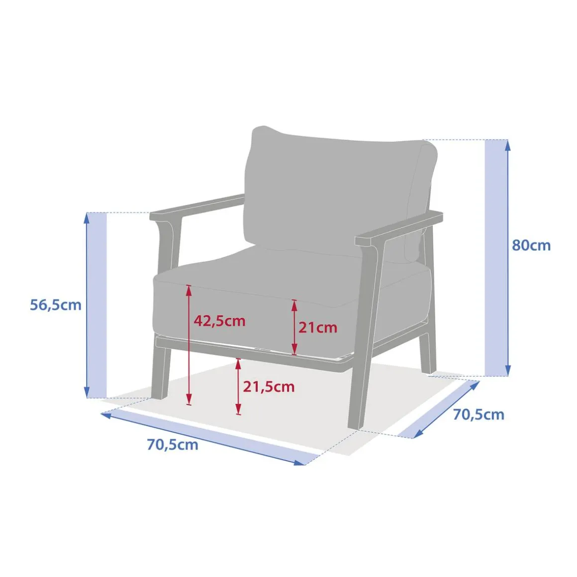Fauteuil de salon de jardin PULPY Vert laurier
