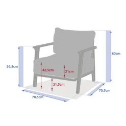 Fauteuil de salon de jardin PULPY Vert laurier